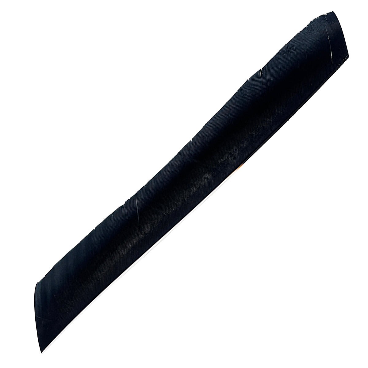 Ein länglicher, dunkler Stab oder Rohr mit glatter Oberfläche, leicht gebogen, wirkt aus Metall oder Kunststoff gefertigt.
